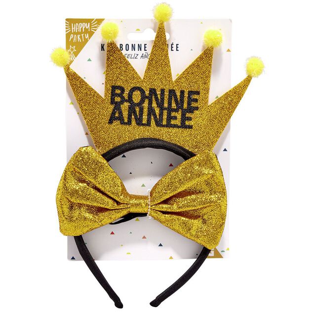 Kit serre-tête avec noeud Bonne année