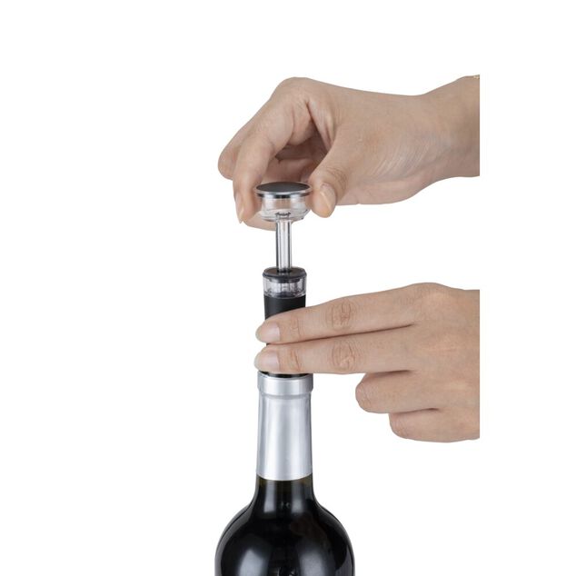 Ouvre bouteille &eacute;lectrique avec accessoires et support 14x7xH26cm