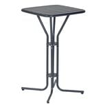 Table haute Fun m&eacute;tal gris fonc&eacute; 60x60xH100cm
