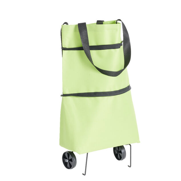Sac de courses ajustable à roulettes 20L orange ou vert