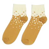 Chaussettes originales basses motif pois jaune/beige - T41/45