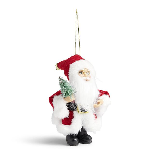 Lot de 2 figurines P&egrave;re-No&euml;l &agrave; suspendre