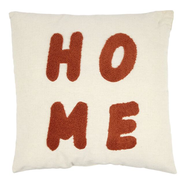 Coussin carr&eacute; inscription brod&eacute;e color&eacute; 40x40cm (4 mod&egrave;les)