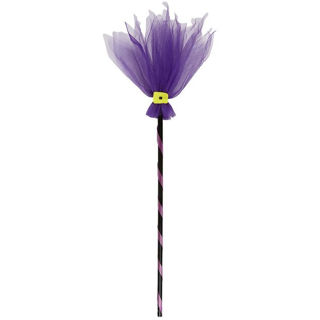 Balai de sorci&egrave;re violet ou orange L.88 cm