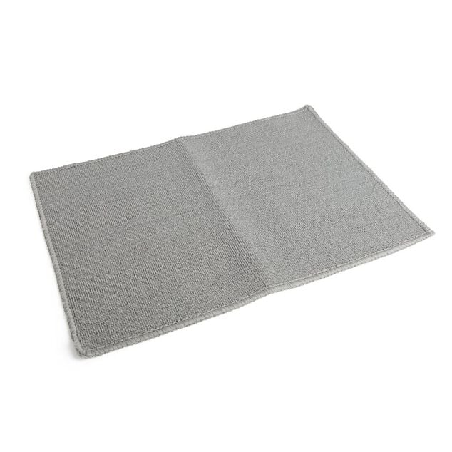 Tapis salle de bain 57x38cm polypropyl&egrave;ne et latex gris