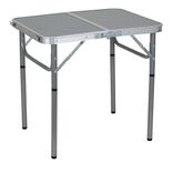 Table camping pliable acier aluminium bois 60x45xH55cm