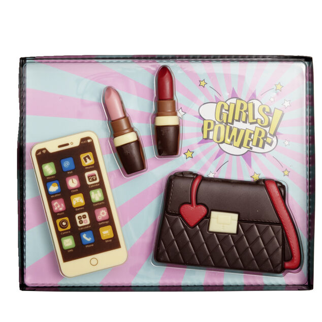 Coffret chocolat Girl Power 135Gr 4 pi&egrave;ces