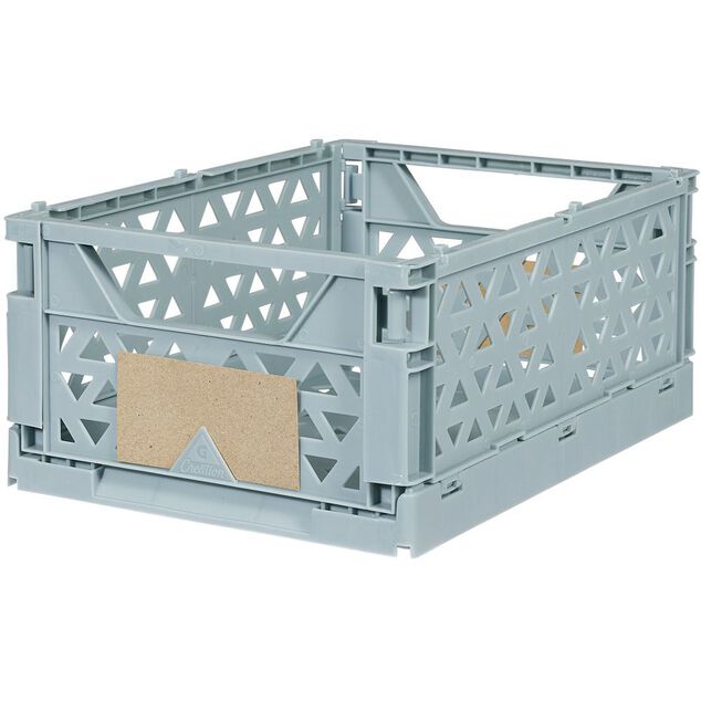 Caisse pliable polypropyl&egrave;ne 24x17x10cm bleu