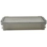 Bo&icirc;te de rangement noir fum&eacute; A4 fermeture clip 4L