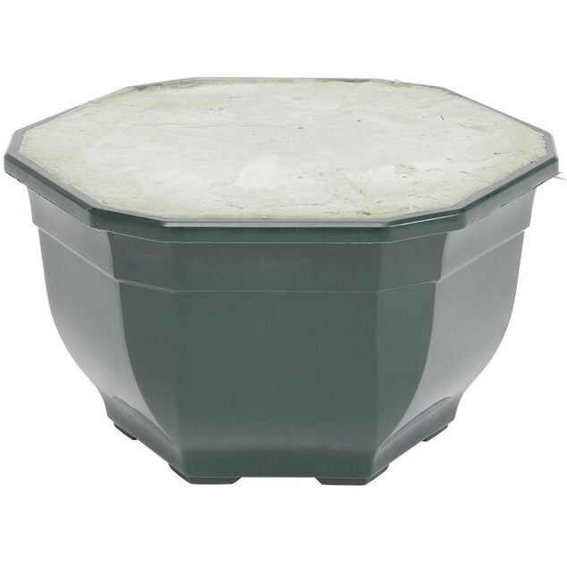 Pot rond fun&eacute;raire lest&eacute; noir &Oslash;15cm