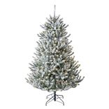 Sapin artificiel enneigé lumineux 930 branches Ø119xH180cm