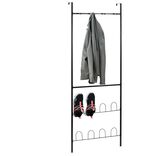 Porte-manteaux range chaussures de porte noir