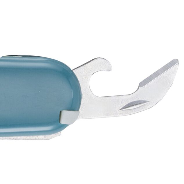 Couteau de poche multifonction en acier gris et vert L9cm