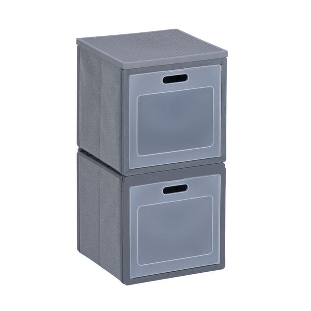 Ensemble Box Cube 2 cases pliables 30x30x60cm