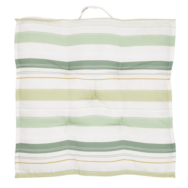 Coussin palette dossier motif bayad&egrave;re blanc et vert 60x60cm