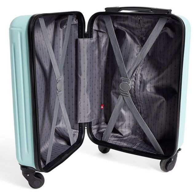 Valise cabine 26L rigide trolley 4 roues amovibles 51cm jaune