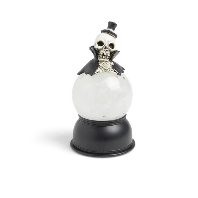 D&eacute;coration Halloween boule anim&eacute;e LED cr&acirc;ne squelette