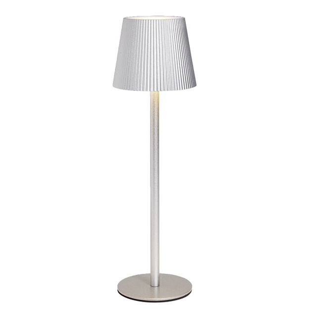 Lampe de table Talli USB tactile grise &Oslash;11xH37cm