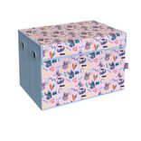 Coffre de rangement enfant Disney Stitch rembourr&eacute; mousse rose 49x33xH32cm