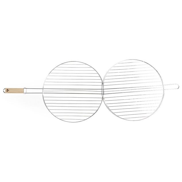 Grille ronde barbecue &Oslash;40cm m&eacute;tal et bois