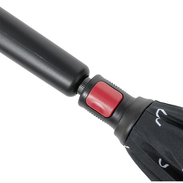 Parapluie inversé noir à motifs blancs