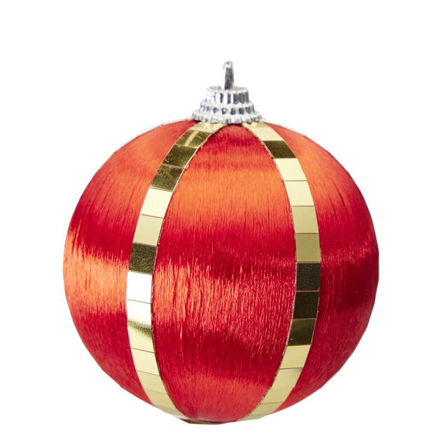 Boules de No&euml;l fil m&eacute;tallis&eacute; x6 &agrave; suspendre