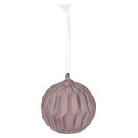 Boule de Noël en verre dépoli rose foncé Ø8cm