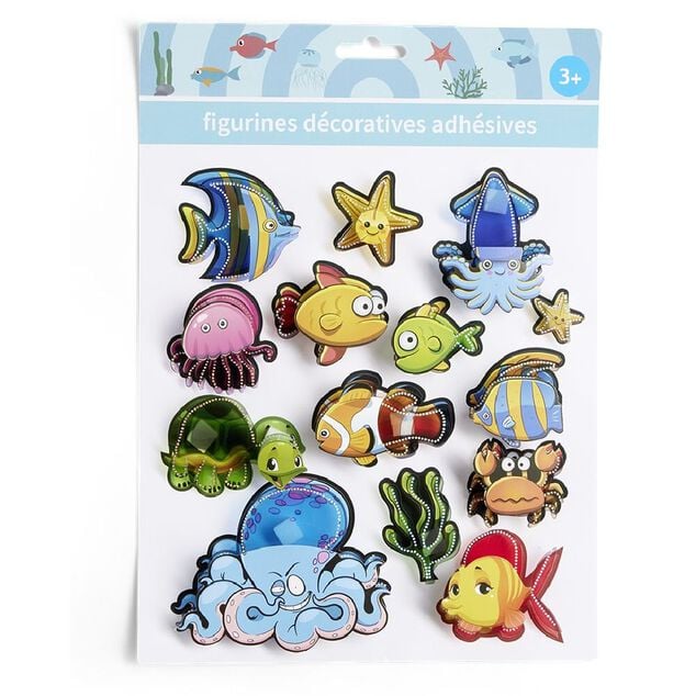 Stickers 3D adh&eacute;sif - 4 mod&egrave;les