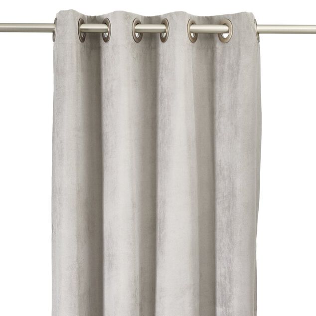 Rideau &agrave; oeillets toucher doux polyester uni 135x240cm (3 mod&egrave;les)