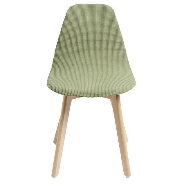 Housse de chaise scandinave extensible verte L45xP40xH45cm