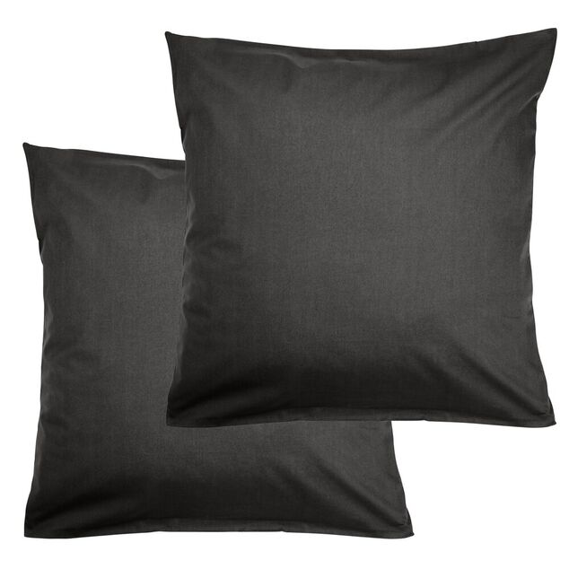 Taie d'oreiller 63x63cm coton uni x2 (6 mod&egrave;les)