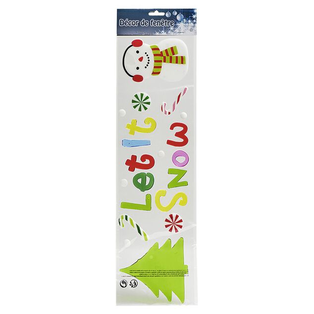 Sticker gel d&eacute;cor de No&euml;l pour fen&ecirc;tre