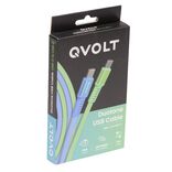 C&acirc;ble USB-C vers USB-C charge rapide bicolore vert et bleu 2m