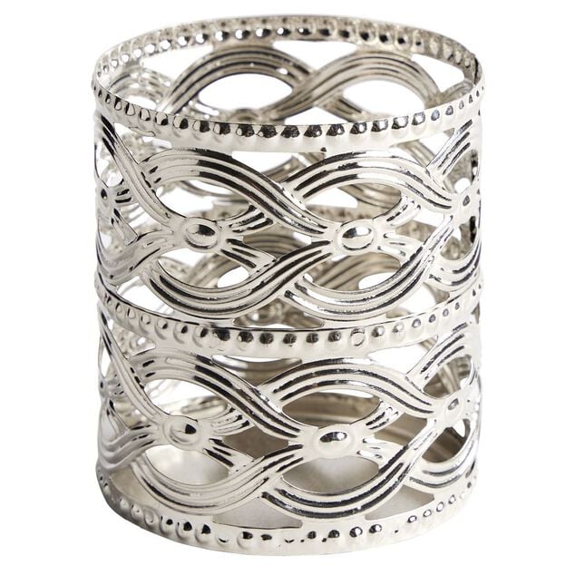 Bougeoir métal ajouré H.6,5 cm