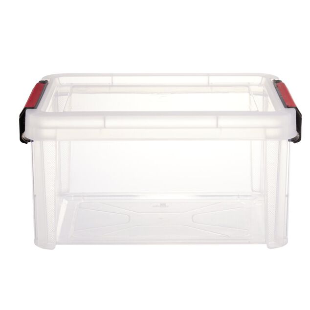 Bo&icirc;te de rangement transparent avec fermeture &agrave; clips 5L