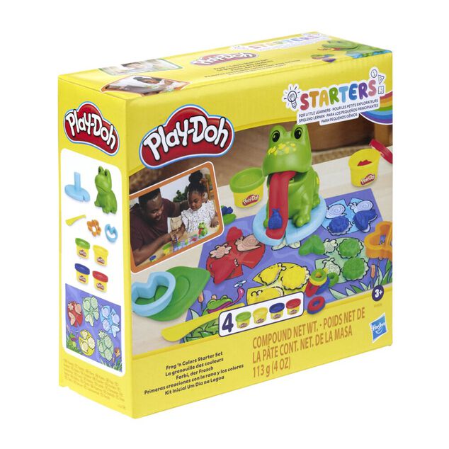 P&acirc;te &agrave; modeler Play-Doh 4 pots avec moule et grenouille