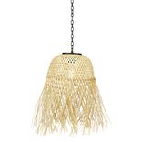 Suspension solaire Laos en bambou effil&eacute; &Oslash;20,5xH31cm