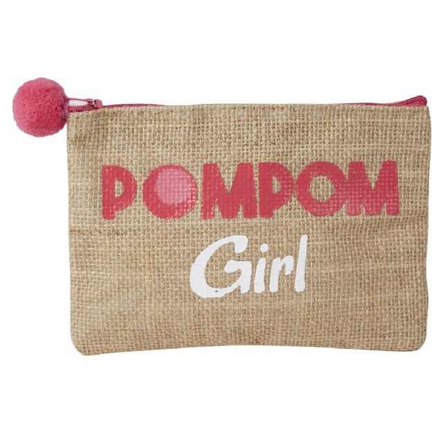 Pochette avec pompom en jute