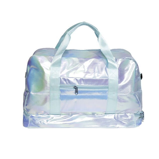 Sac de voyage femme aspect brillant 49x23xH30cm - 2 modèles rose ou vert