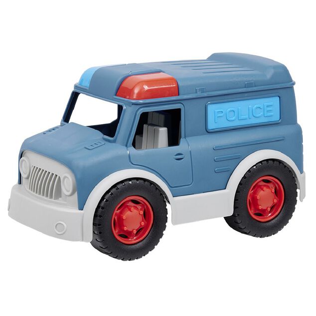 Voiture de police plastique bleu 26x15xH18,2 cm