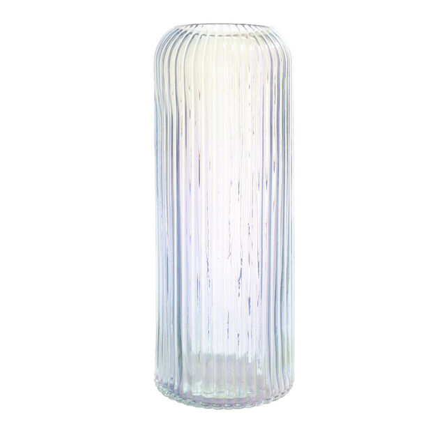 Vase en verre color&eacute; &Oslash;10xH25cm (2 mod&egrave;les)