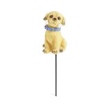 Pic d&eacute;coratif &agrave; planter forme chien plastique 7x4,5x20cm