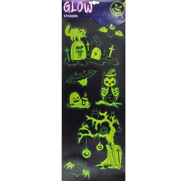 Stickers Halloween phosphorescents (2 mod&egrave;les)