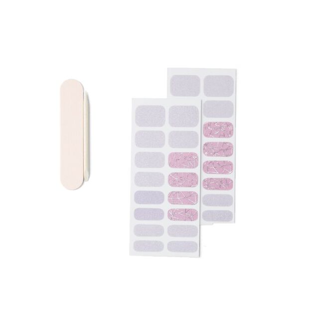 Lot de 24 autocollants vernis &agrave; ongles imprim&eacute;s 6 coloris