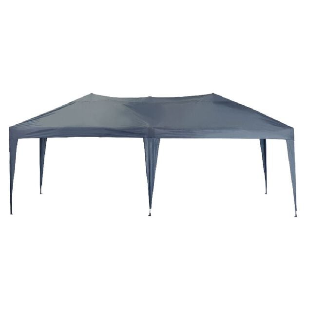 Tonnelle rectangulaire Easy ouverture t&eacute;lescopique gris UPF50+ 590x295xH270cm 18 m&sup2;