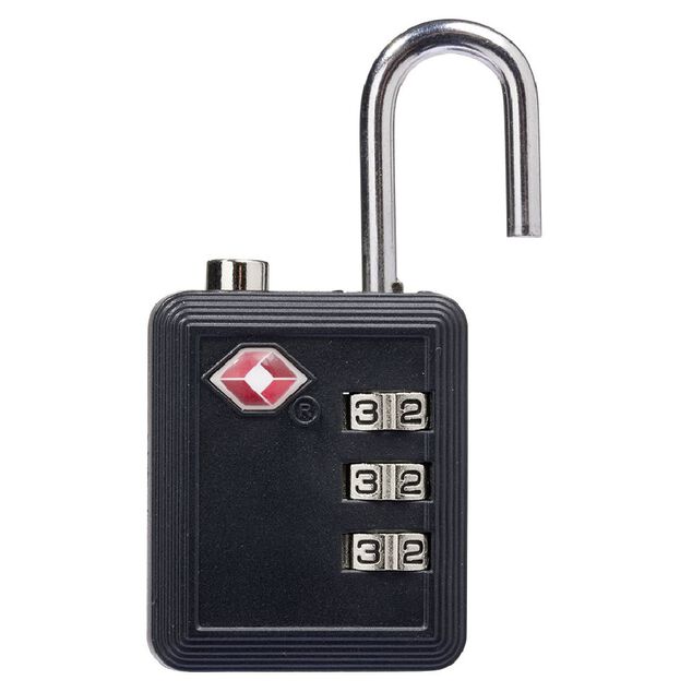 Cadenas de voyage avec code de s&eacute;curit&eacute; noir