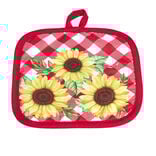 Manique de cuisine orange motifs pois 19x19xm