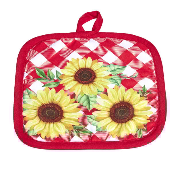 Manique de cuisine orange motifs pois 19x19xm