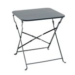 Table basse de jardin Boston carr&eacute;e m&eacute;tal noir