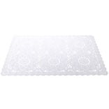 Set de table rectangulaire plastique blanc dentelle